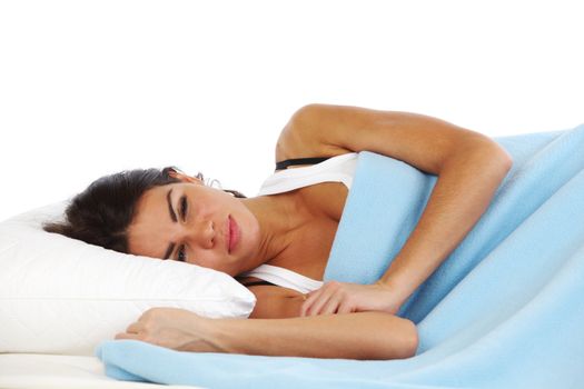 beauty woman sleep on the pillow