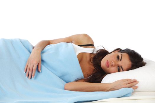 beauty woman sleep on the pillow