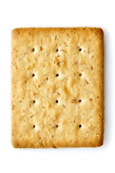 Single piece Oat Cracker isolated on white