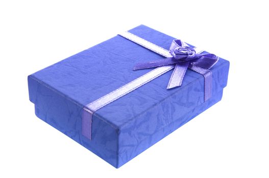 Purple gift box isolated on white background