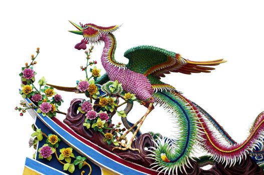 Isolated Phoenix on Chinese Temple.