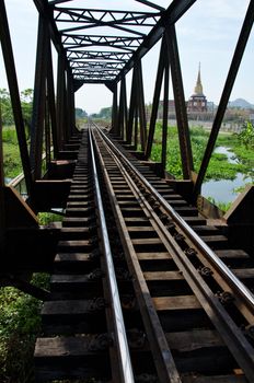 Railway bridge across the river.