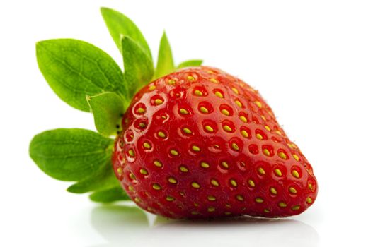 Sweet strawberry on white background.