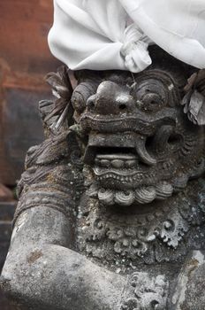 Stone Carving at Ubud Palace or Puri Saren, Bali, Indonesia.