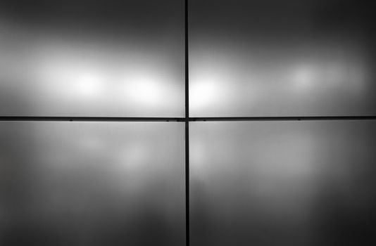 Real Grey metal background of a office building.