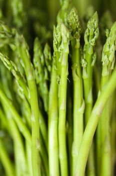 Close up fresh Asparagus in vegetable market