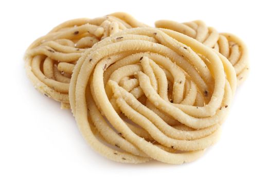 Murukku is a savoury snack popular in India and Sri Lanka. 