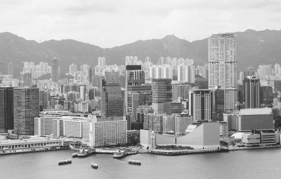 Hong Kong , black and white 