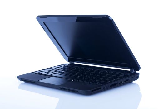 Mini laptop on white background.
