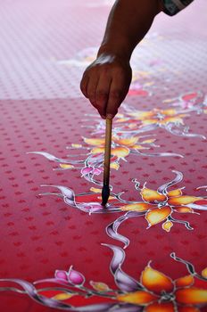 Batik painting at Kelantan State, Malaysia, Asia.