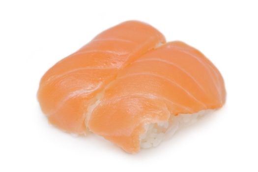 Japanese sushi or sashimi isolated on white 