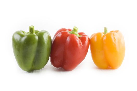 Fresh vegetables isolated on white 