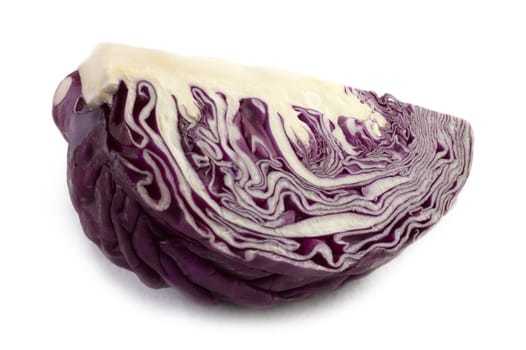Red cabbage isolated on white 