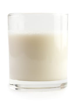 Glass of milk isolated on white background 