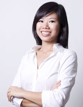 Asian Education / Business Woman profile with smiling face.