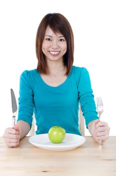 Healthy Eating Concept. Isolated over white background.