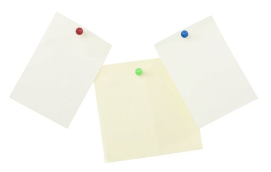 Sticky memo notes isolated on white background with clipping path 
