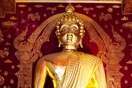 Buddha in the temple at the north of Thailand