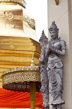 Thai art Statues in thai temple