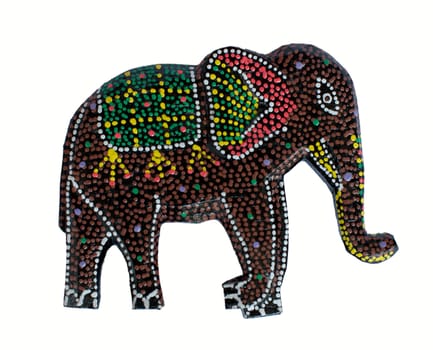 Indonesian homemade elephant-souvenir, isolated