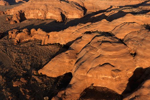 Scenic landscape of rock formations in Canyonlands, Canyonlands National Park, Utah, United States.