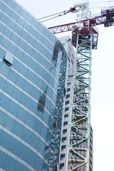 A Construction Site With a Building Crane