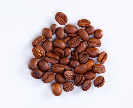 Close up of the aromatic coffe beans