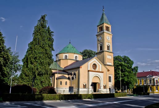 St. Juraj church in Town of Durdevac, Podravina, Croatia