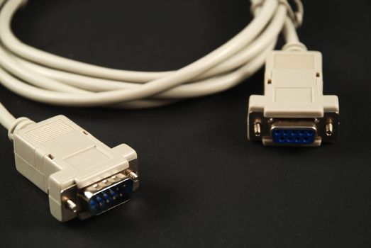 stock pictures of a cable used for serial port connections in a personal computer