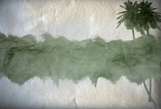 Paper background with palm