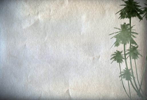 Paper background with palm
