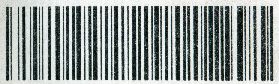 The scanned image bar code on the package with the goods