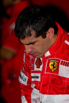 JEREZ DE LA FRONTERA, SPAIN - OCT 10: Marc Gene of Scuderia Ferrari F1 on pits on training session on October 10 , 2006 in Jerez de la Frontera , Spain