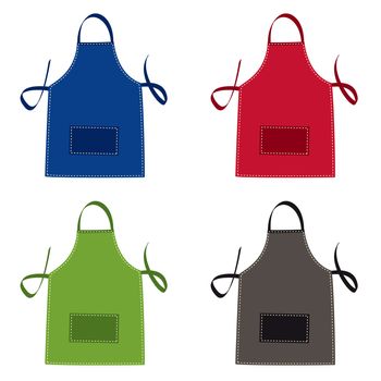 Cooks apron collection in bright colours with pocket