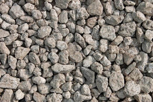 Many small grayish stones as a background