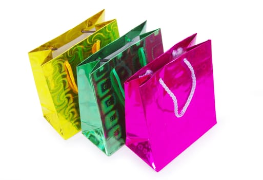  shopping bags isolated on white background