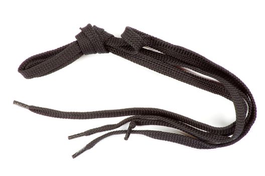 black laces isolated on white