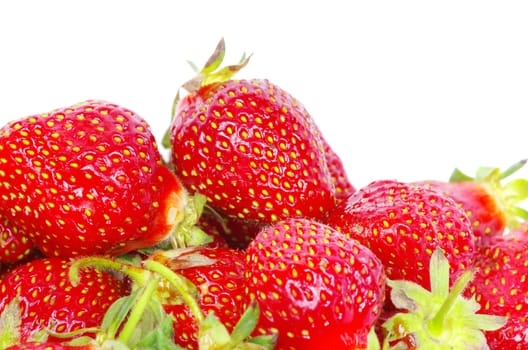 strawberries isolated on white