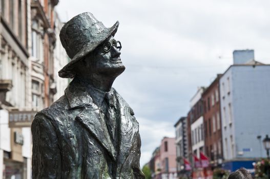 Statue of James Joyce in Earl Street, Dublin, Ireland