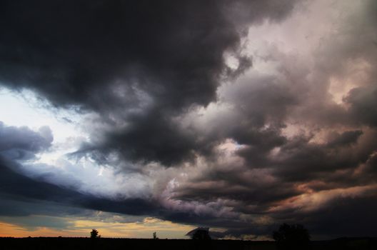 sky with clouds and sun