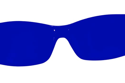 Glasses of saturated blue isolated on the white background. The concept for summer