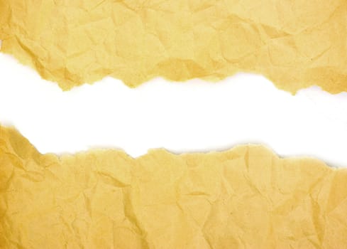 Cardboard pieces on the isolated white background