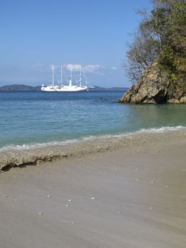 Snorkeling on Tortuga Island beach, Costa Rica 