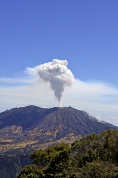 Turrialba Volcano is stream more than in the passed few years, Costa Rica