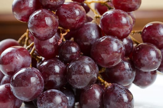 photo of the fresh red grape closeup