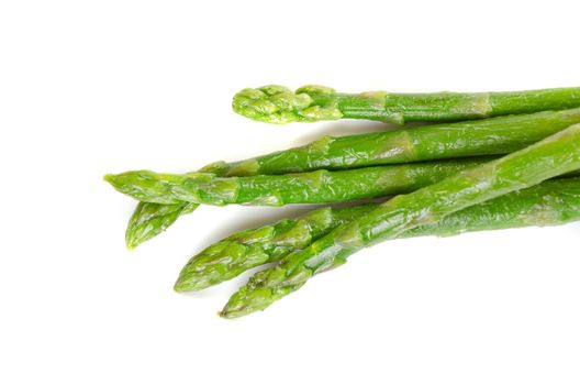 Fresh asparagus isolated on a white background