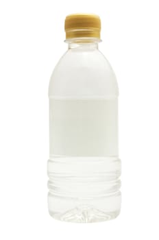 isolated water bottle with empty label, clipping path is in jpg.