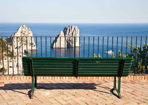 Summertime at Capri, beautiful isle in Naples Gulf, Italy