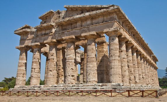 The main features of the site today are the standing remains of three major temples in Doric style, dating from the first half of the 6th century BC
