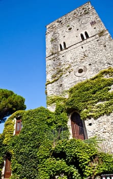 Italy - a Middle Age castle covered by ivy